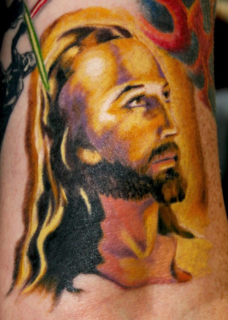 Jesus by Spiro at Artistic Impressions Tattoo Studio located in Katy, Texas