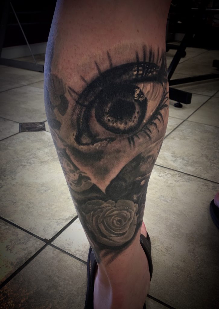 Realistic Eye by Spiro at Artistic Impressions Tattoo Studio located in Katy, Texas