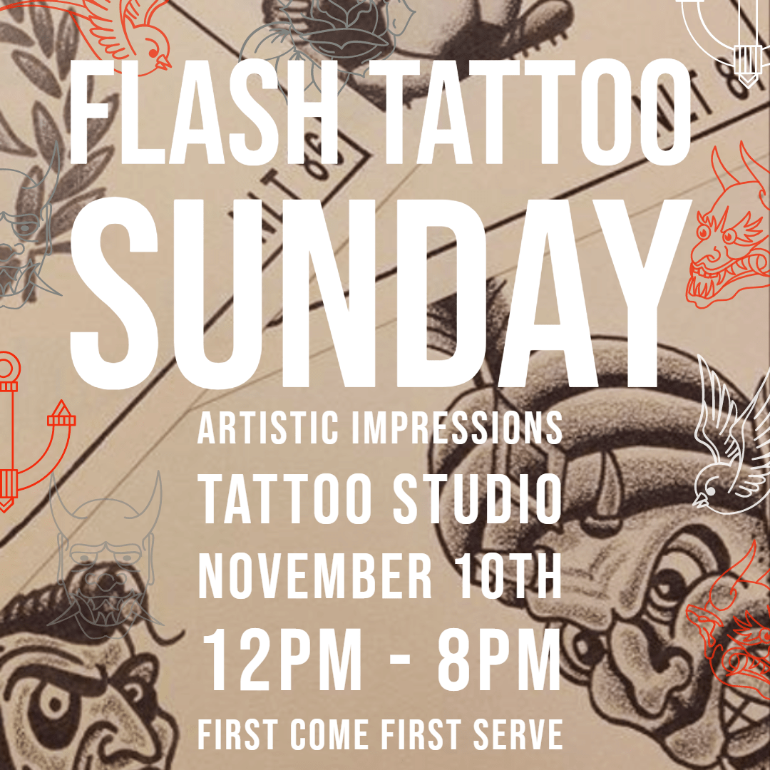 Flash Special” Sunday (In Cypress) | Artistic Impressions Tattoo