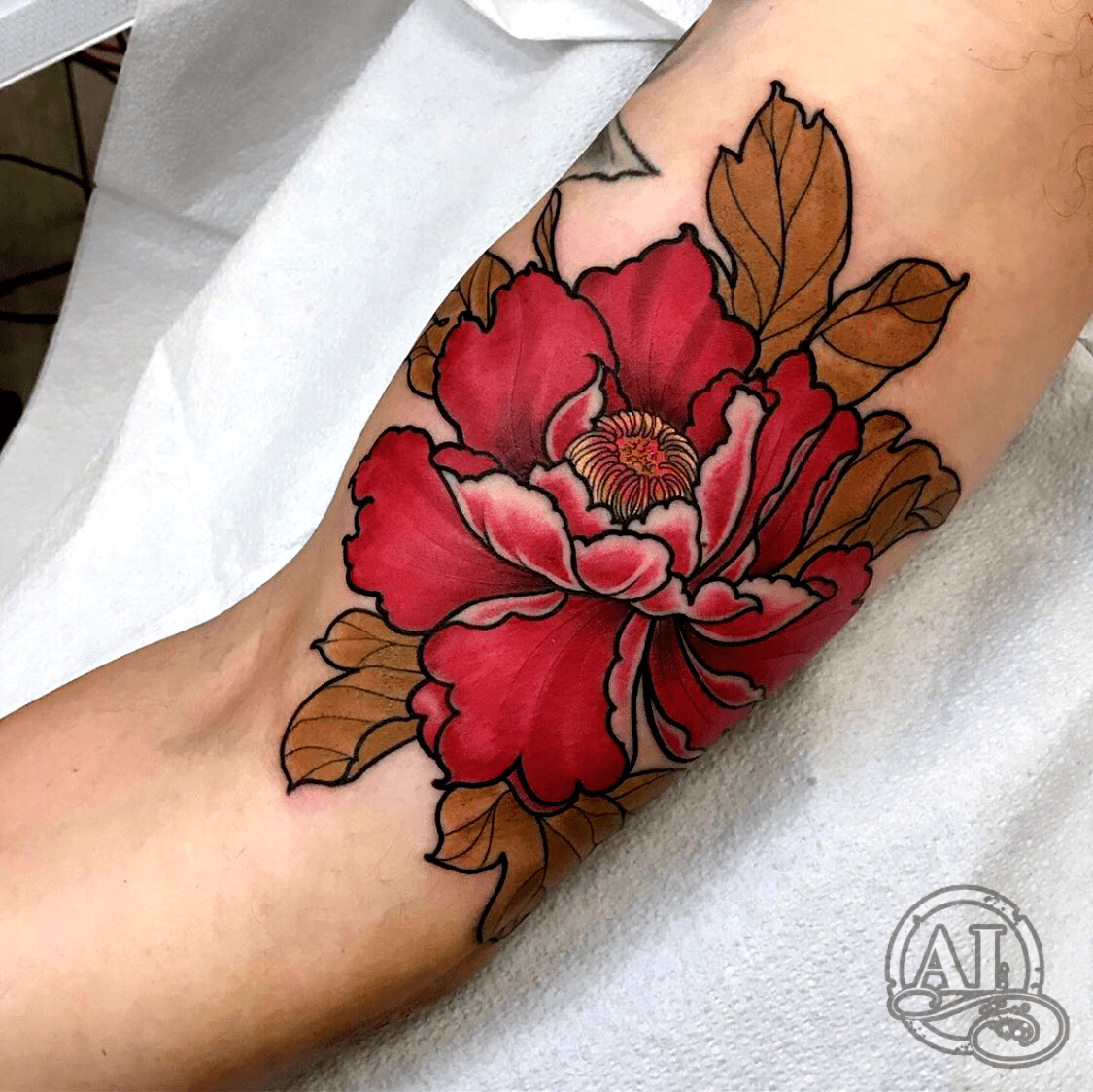 neo traditional japanese floral tattoos｜TikTok Search