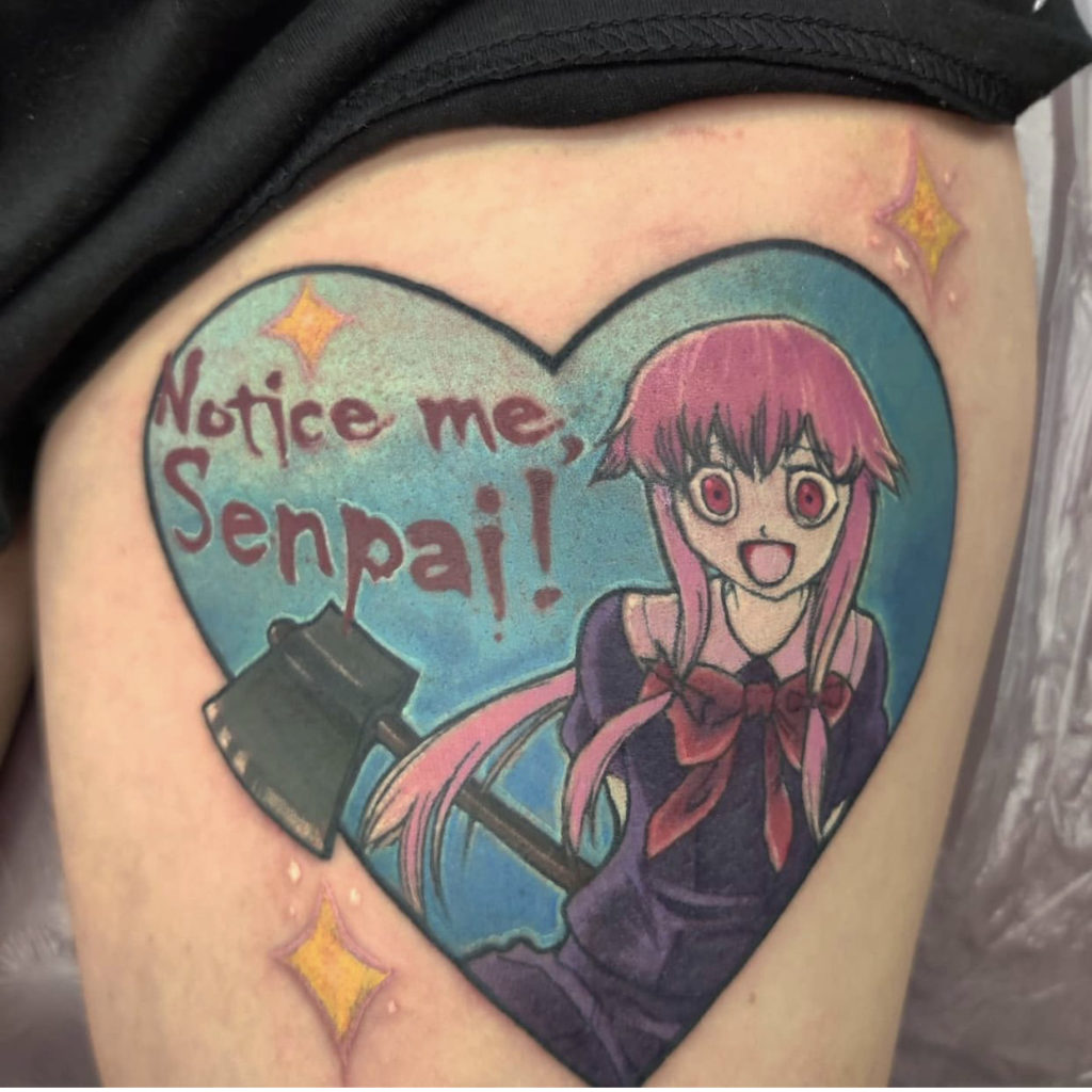 an anime tattoo by Mark Anthony at Artistic Impressions Tattoo Studio in Katy, Texas