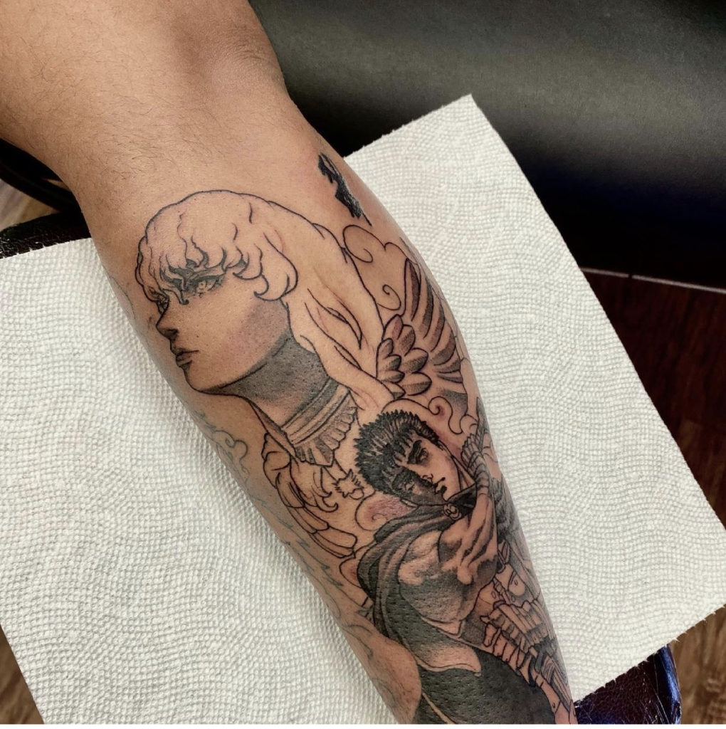 Anime Tattoo done by Nick at Artistic Impressions Tattoo Studio in Katy, Texas