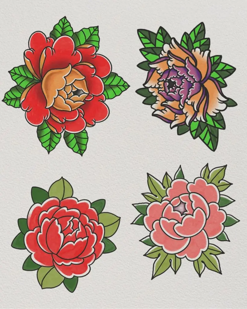 floral tattoo designs by Mike Valadez at Artistic Impressions Tattoo Studio in Katy, Texas