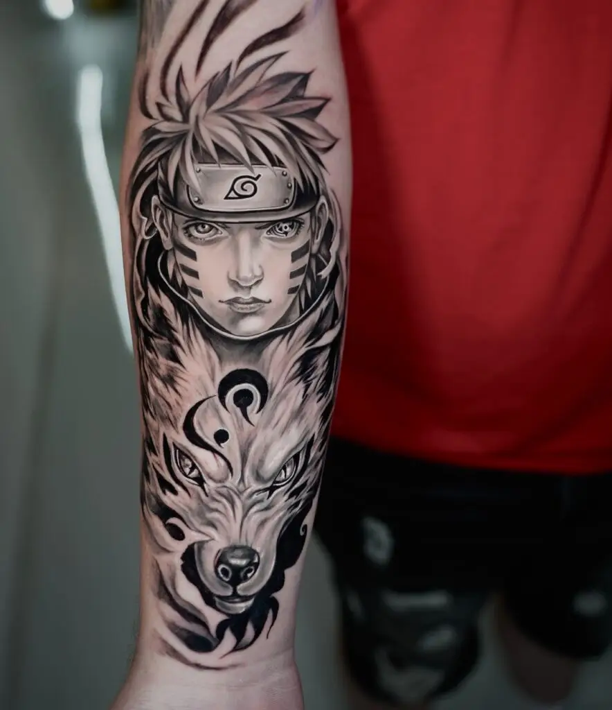 Gabriel tattooed this Naruto tattoo at Artistic Impressions Tattoo Studio in Katy, Texas