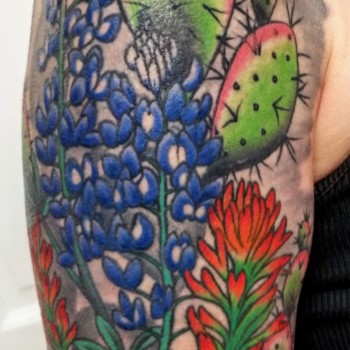 Bluebonnet Flower Tattoo Design by Pasadya Floral Watercolor Tattoo Texas  Wildflower Body Art - Etsy